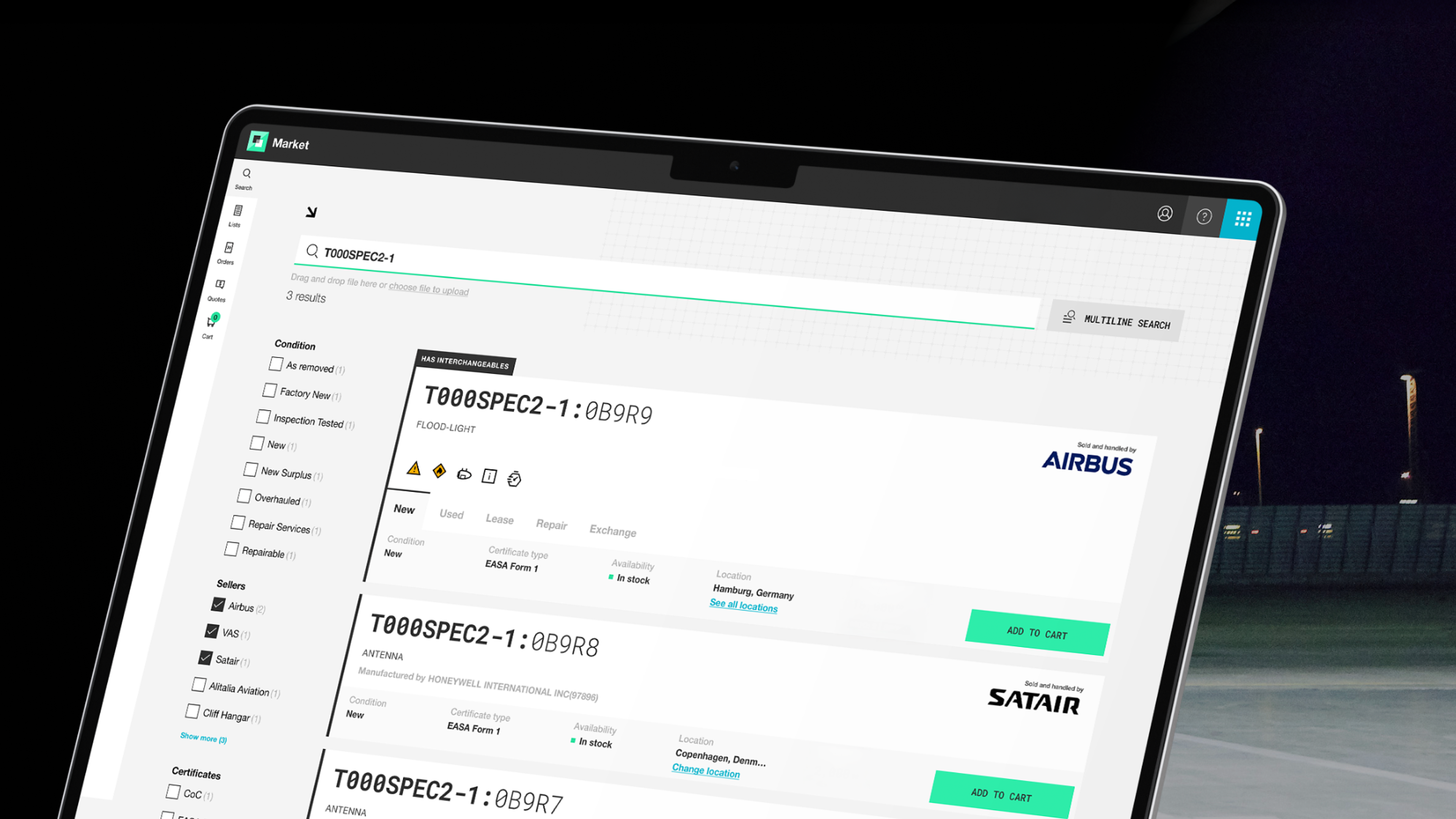 Satair market announced major expansion with the addition of 5 million Airbus part numbers